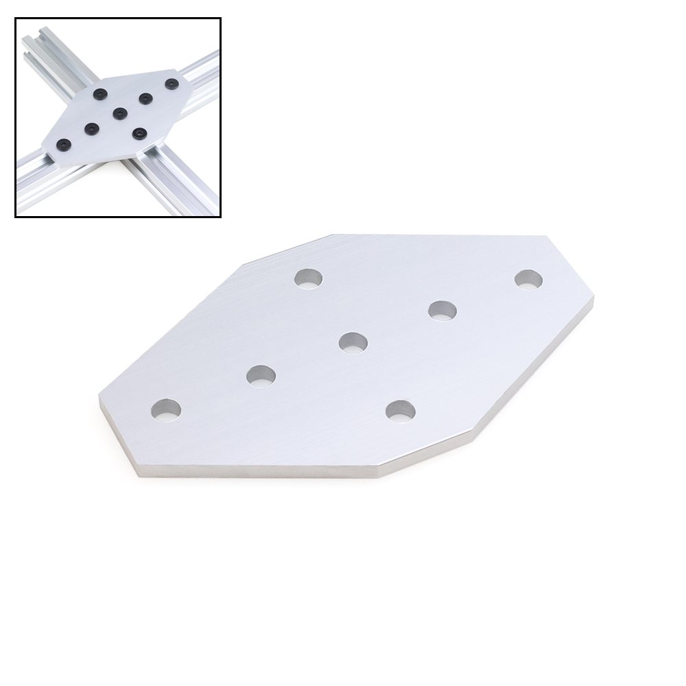 Woodworking Joint Types - Płyta łącząca Openbuilds z 7 otworami,